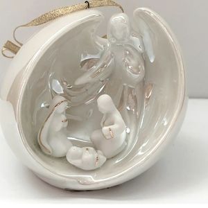 Porcelain Angel Holy Family Nativity Christmas Ornament light shade, by Appletre